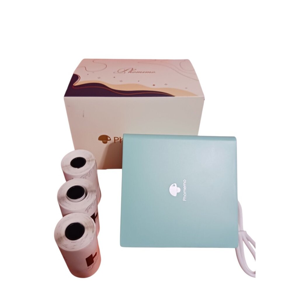 Phomemo M02 Bluetooth Mini Printer With Thermal Paper Rolls Portable & Wireless